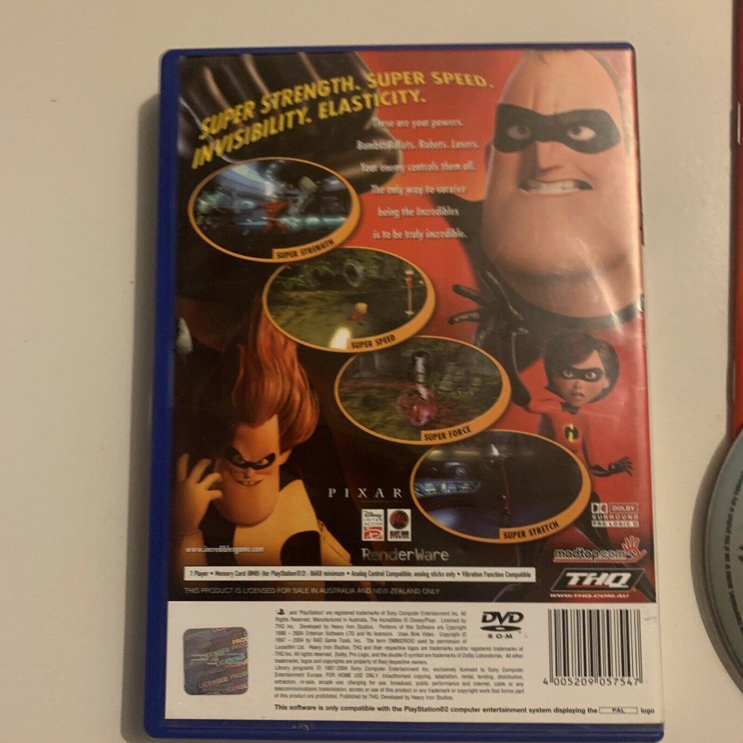 Disney's Pixar: The Incredibles - Playstation PS2 PAL Game with Manual