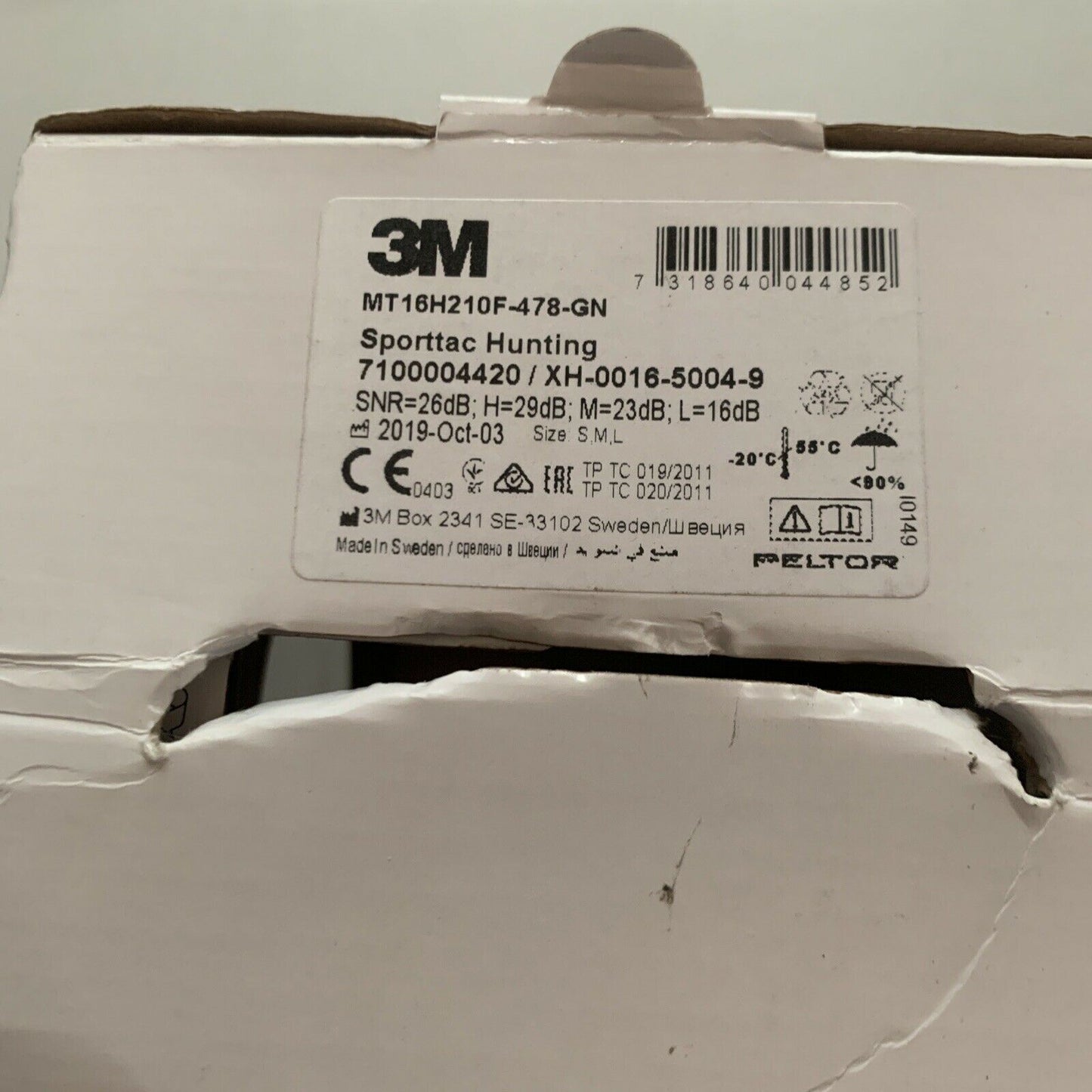 3M - Peltor SportTac Ear Defender Hunting Electronic  Active Hearing Protector