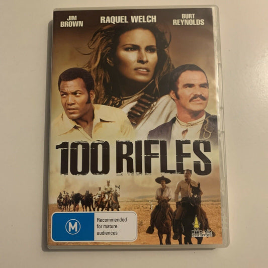 100 Rifles (DVD, 1969) Raquel Welch, Burt Reynolds. Region 4&2