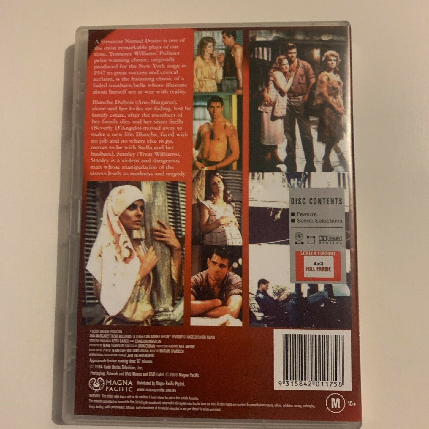 A Streetcar Named Desire (DVD, 1984) Anne Margaret, Treat Williams. Region 4