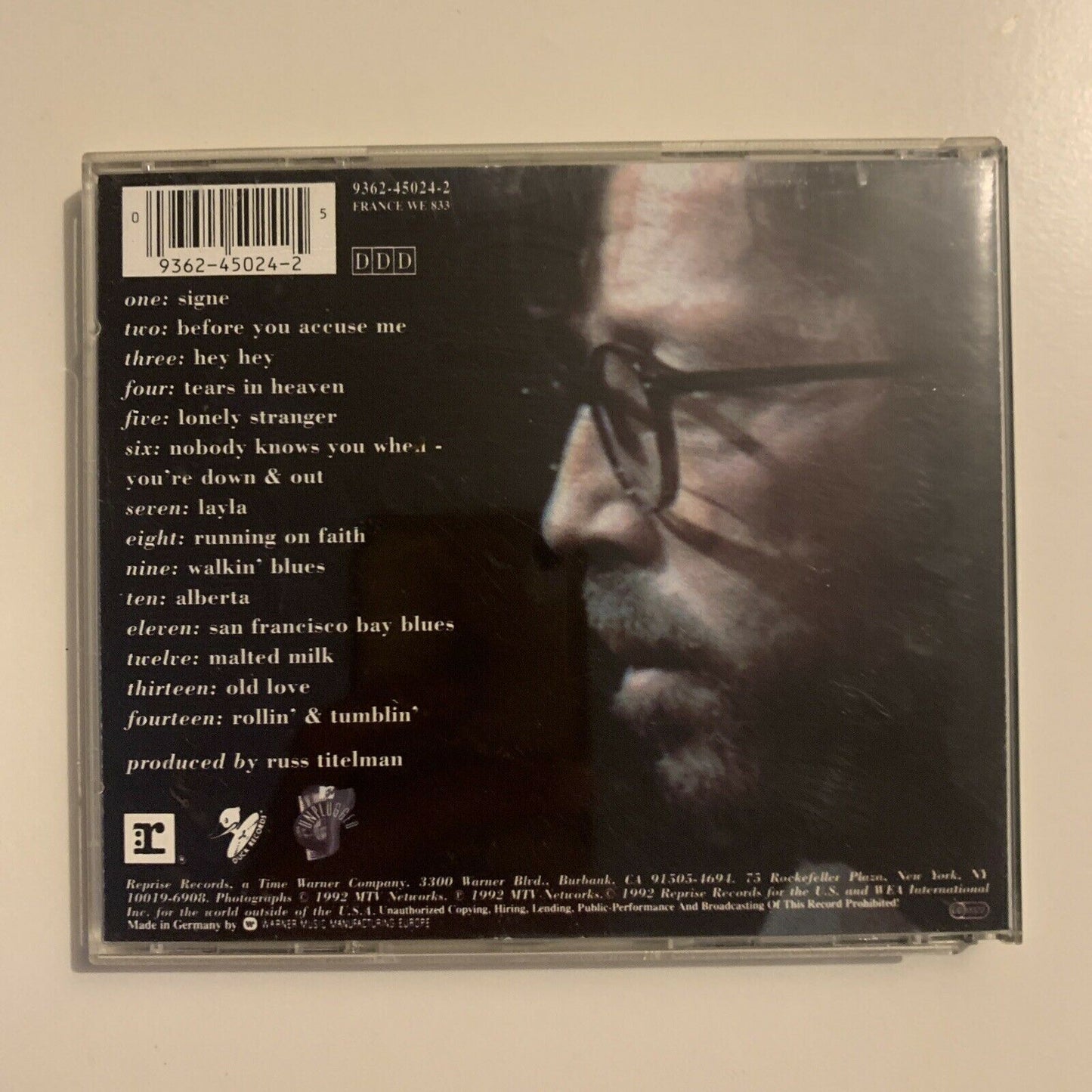 MTV Unplugged by Eric Clapton (CD, Aug-1992, Reprise)