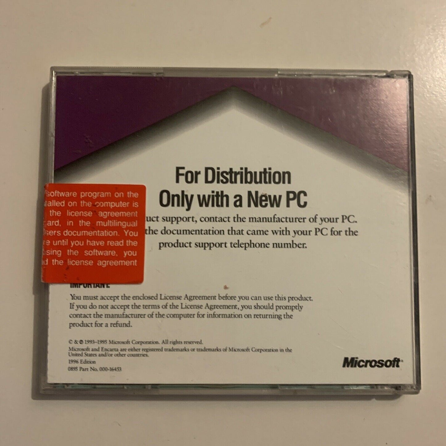 Microsoft Encarta 96 Encyclopedia PC Windows 95