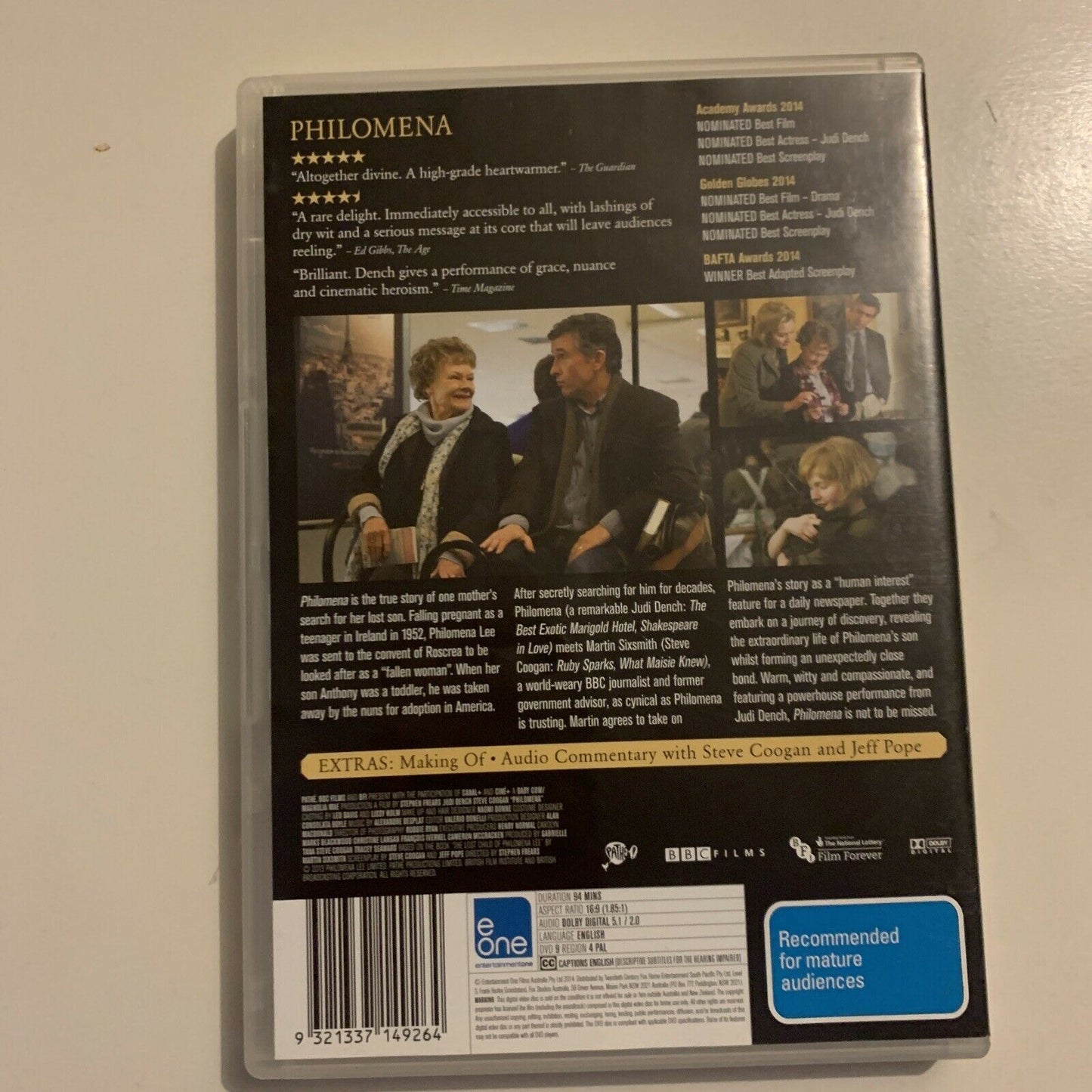 Philomena (DVD, 2014) Steve Coogan, Judi Dench Region 4