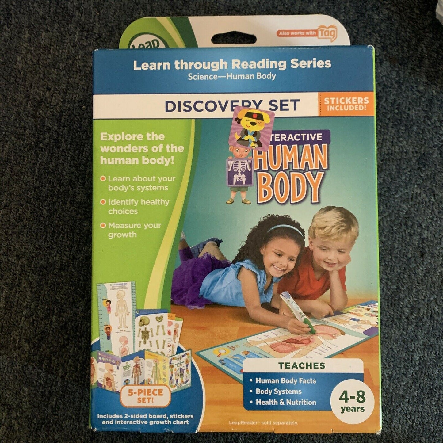 *New* LeapFrog LeapReader Interactive Human Body Science Discovery Set 4-8 Years