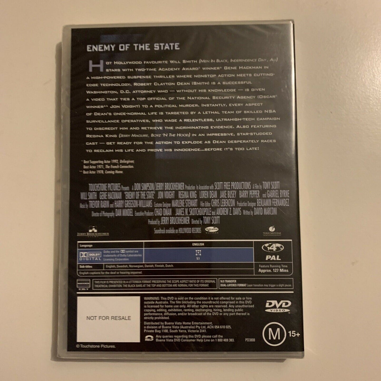 *New Sealed* Enemy Of The State (DVD, 1998) Will Smith Region 4