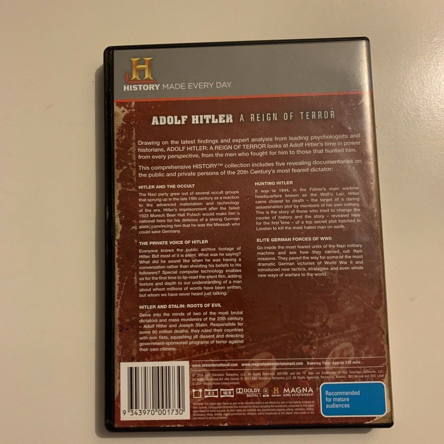 History Channel: Adolf Hitler - A Reign Of Terror (DVD, 2006, 2-Disc) Region 4