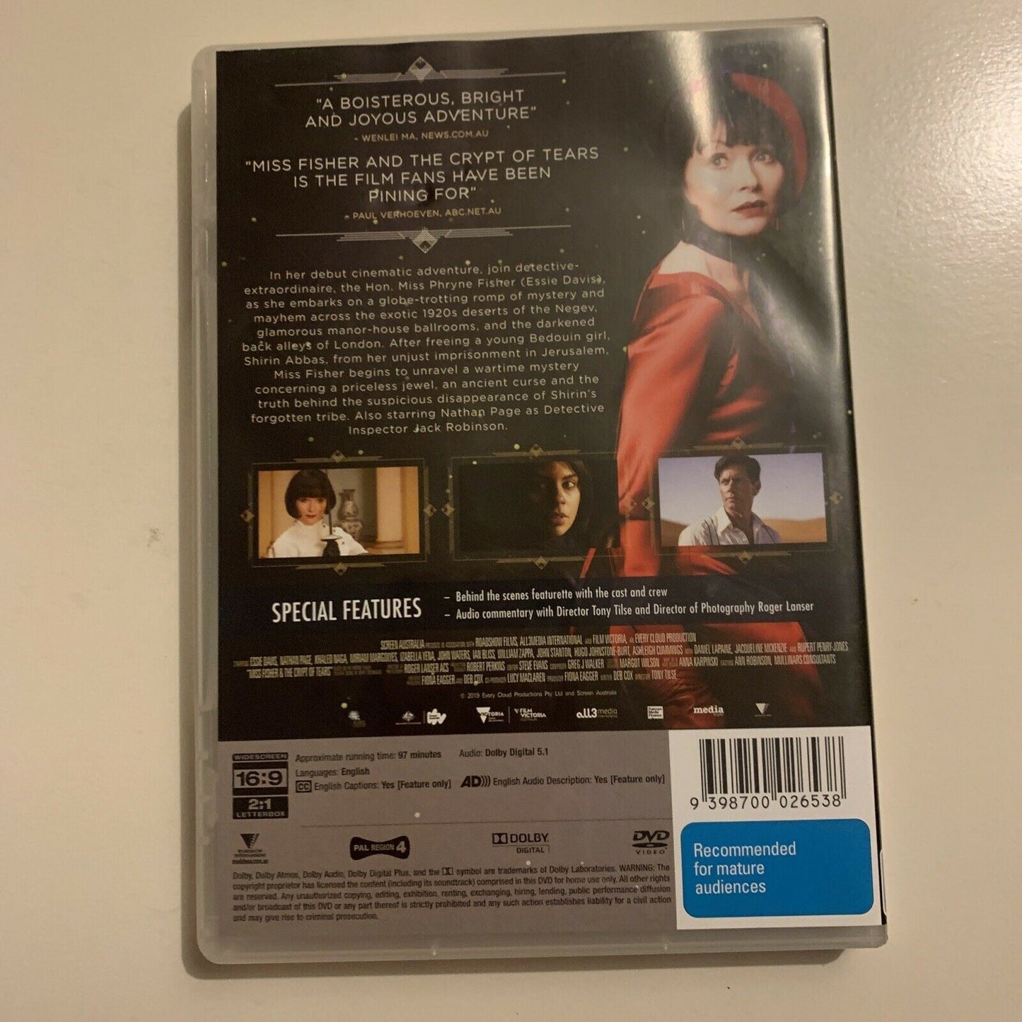 Miss Fisher And The Crypt Of Tears (DVD, 2019) Region 4