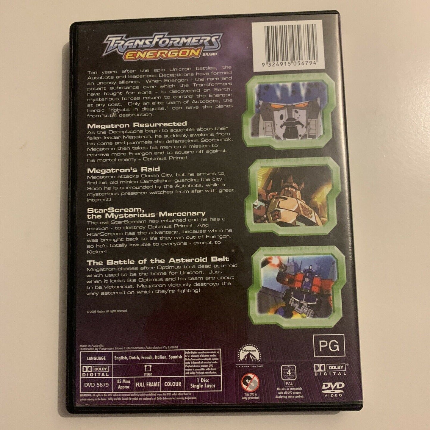 Transformers Energon - The Return Of Megatron : Vol 2 (DVD, 2005) Region 4&2