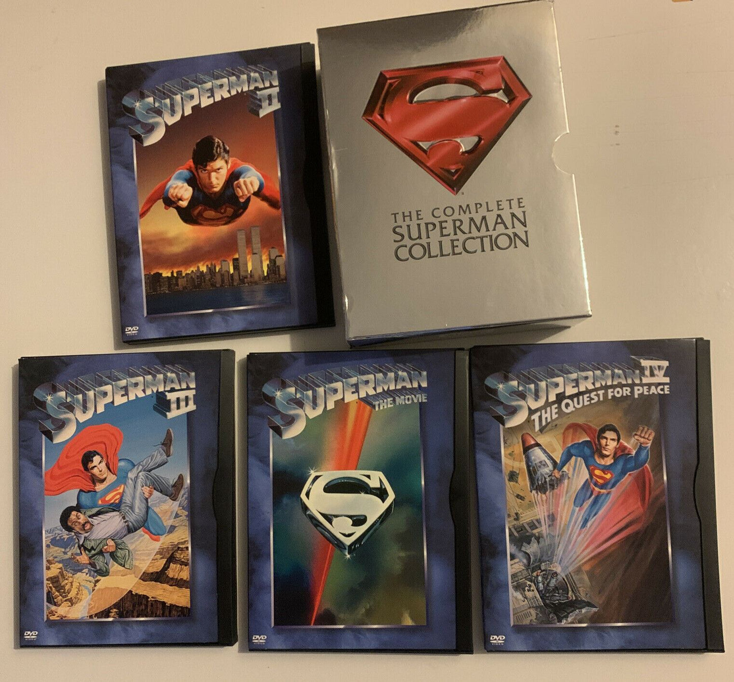 The Complete Superman Collection (DVD, 1987, 4-Disc) Christopher Reeve Region 1