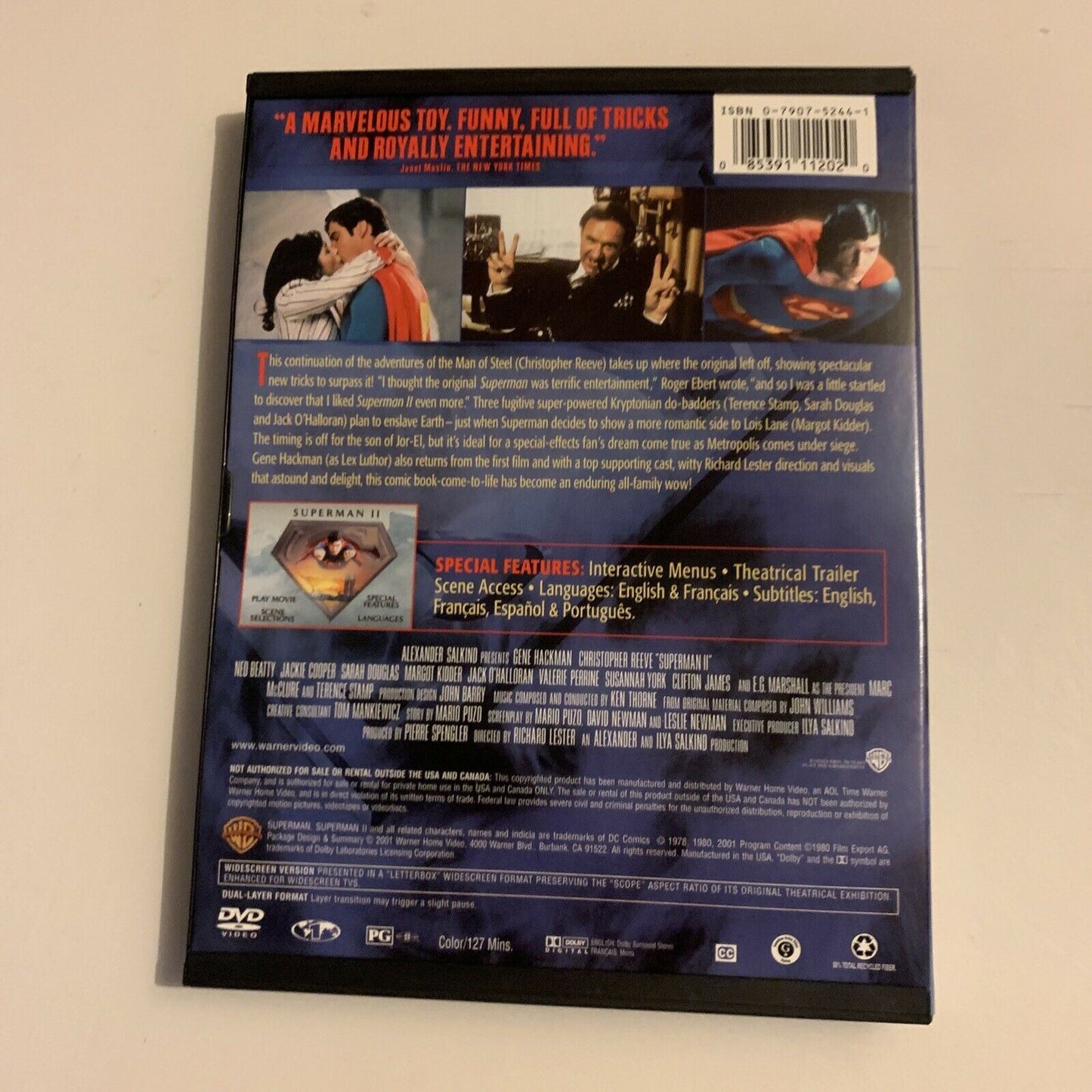 The Complete Superman Collection (DVD, 1987, 4-Disc) Christopher Reeve Region 1