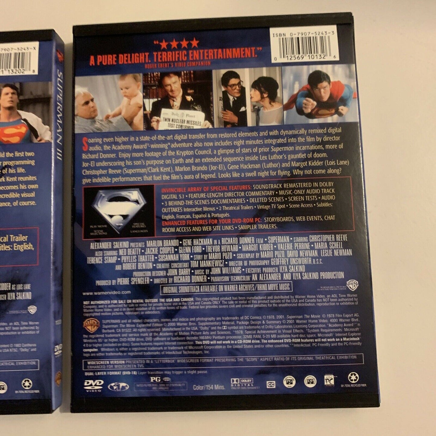 The Complete Superman Collection (DVD, 1987, 4-Disc) Christopher Reeve Region 1