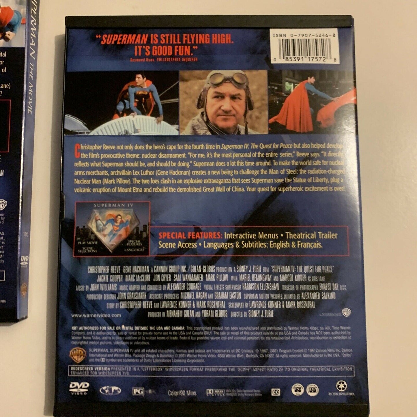 The Complete Superman Collection (DVD, 1987, 4-Disc) Christopher Reeve Region 1