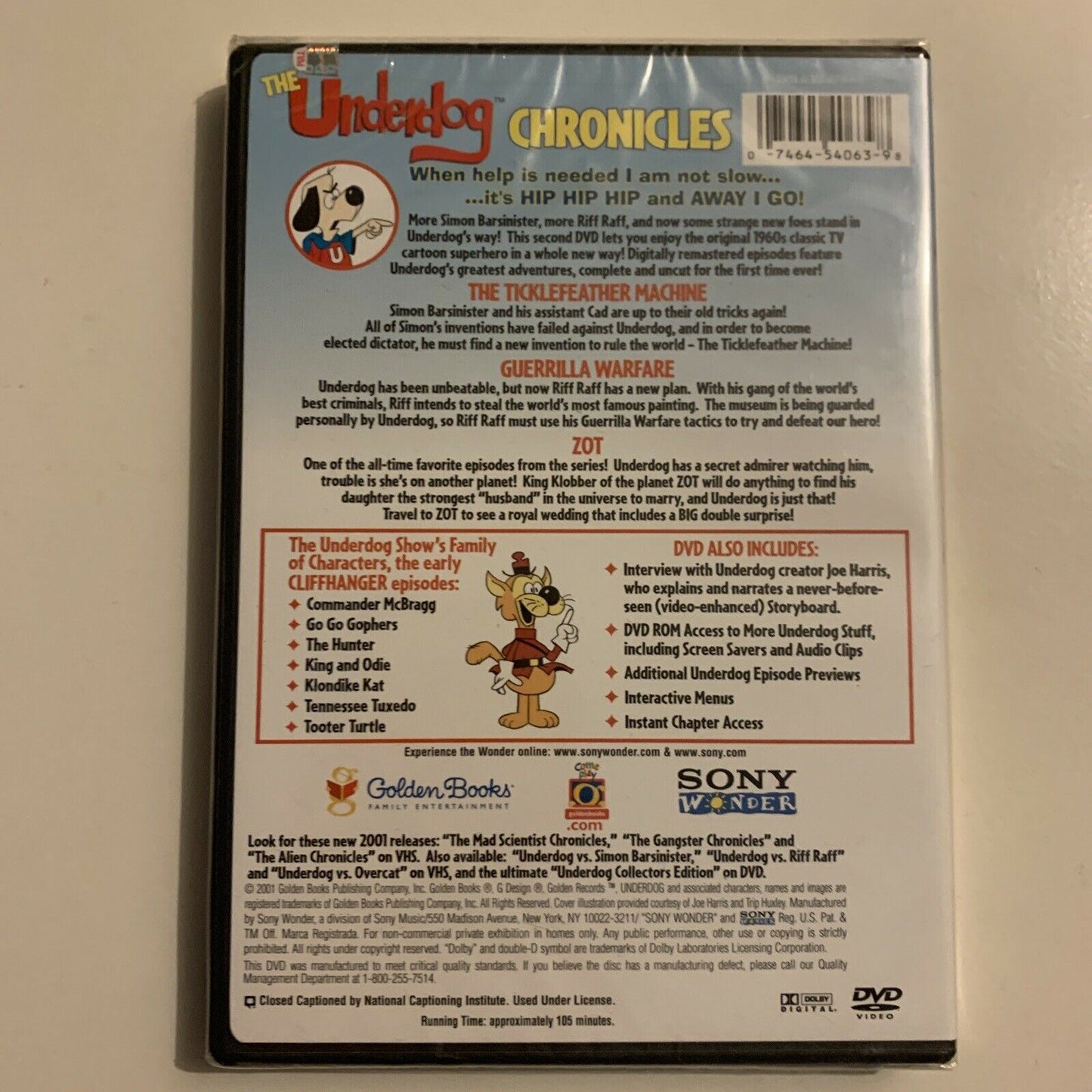 *New Sealed* The Underdog Chronicles (DVD, 2001) Region 1 – Retro Unit