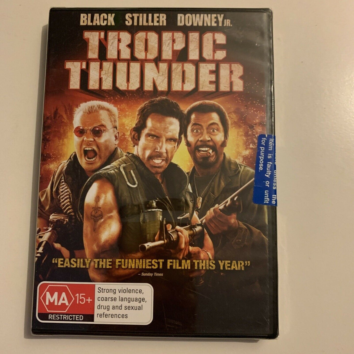 *New Sealed* Tropic Thunder (DVD, 2008) Ben Stiller Region 4