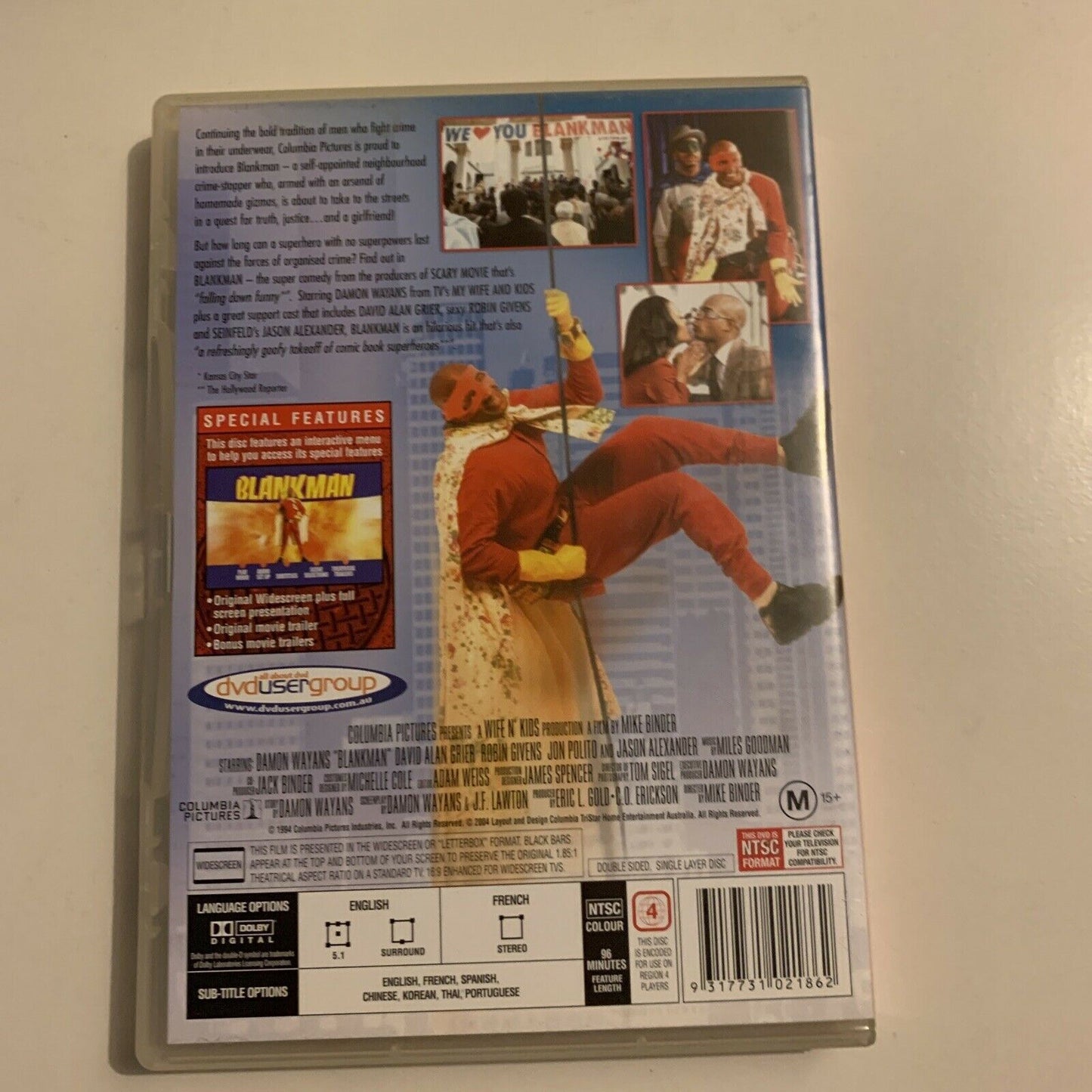 Blankman (DVD, 1994) Damon Wayans. Region 4&1