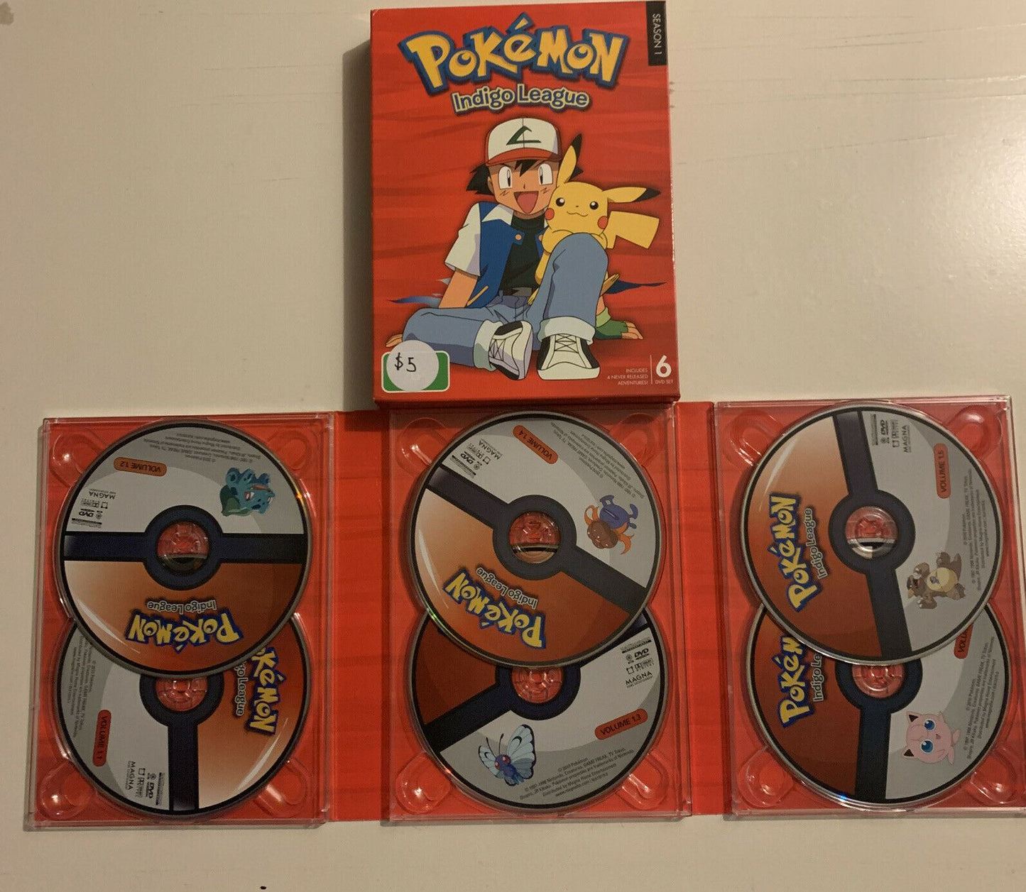 Pokémon - Indigo League : Season 1 (DVD, 2010, 6-Disc Set)