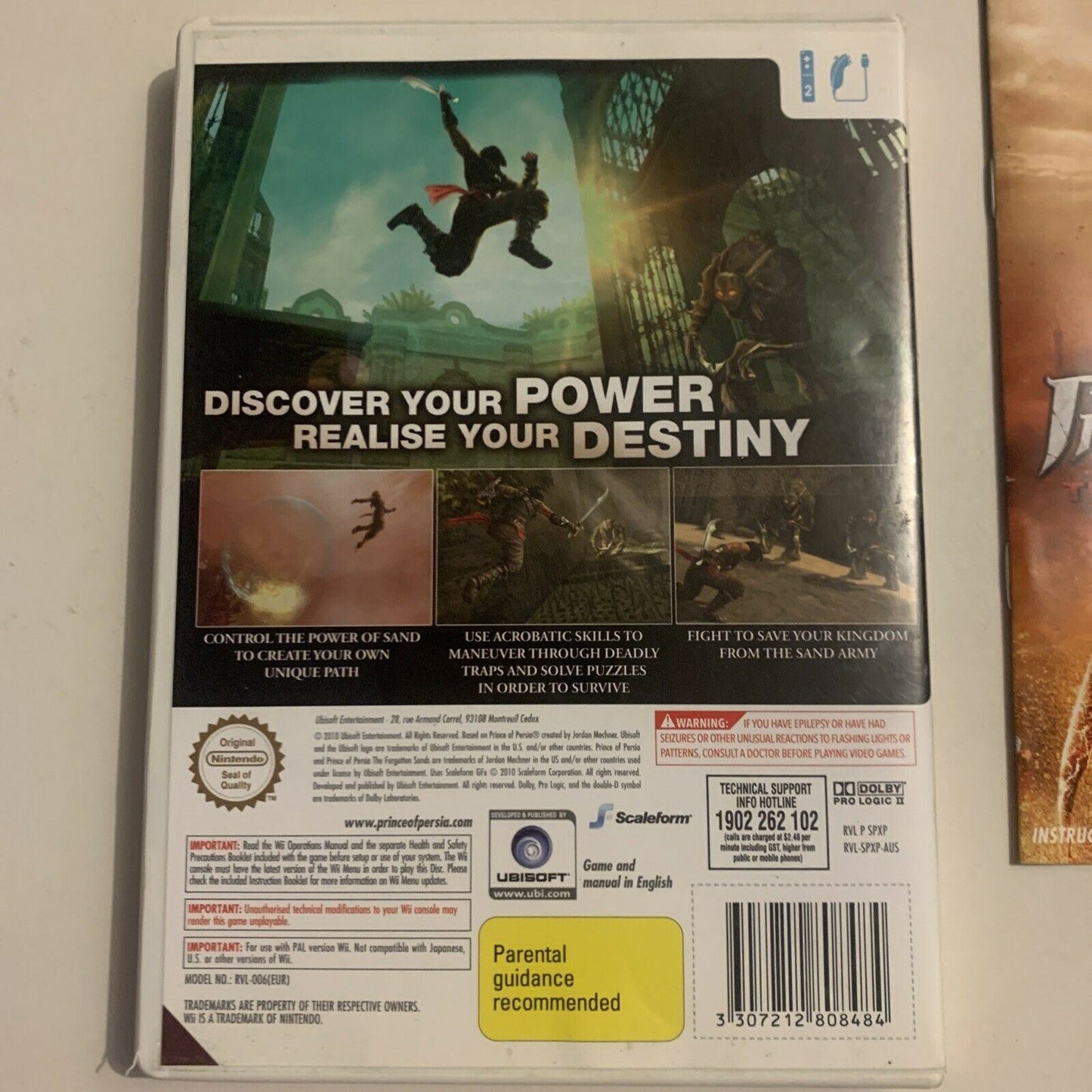 Prince of Persia The Forgotten Sands - Nintendo Wii PAL Complete With Manual