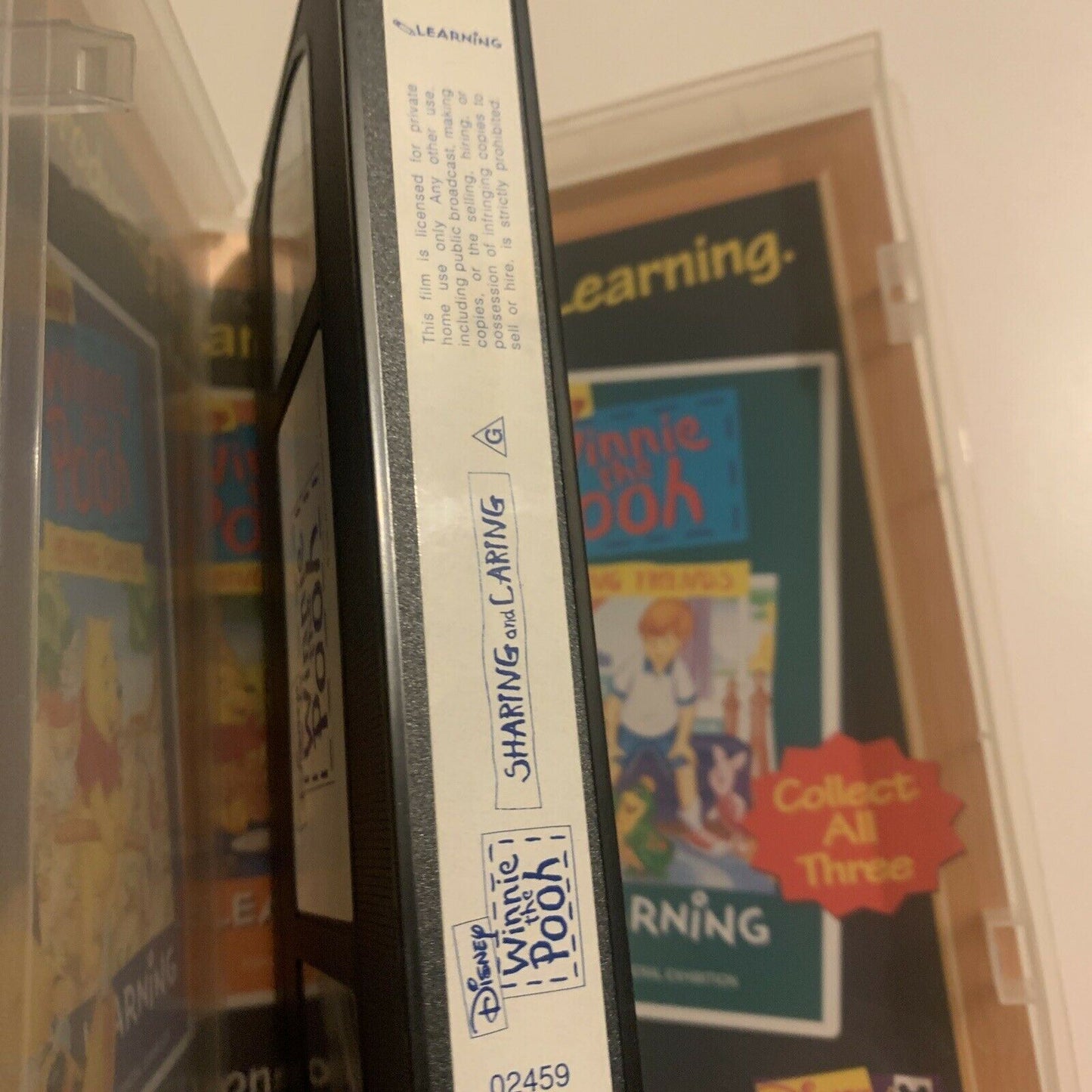 Winnie The Pooh - Sharing And Caring - Learning (VHS, 1994) PAL