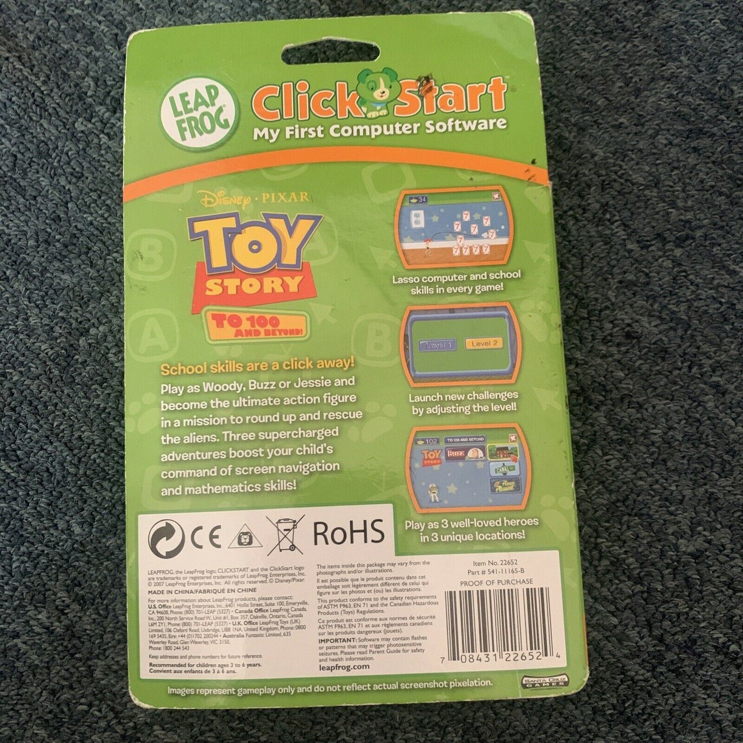 LeapFrog ClickStart Educational Software Toy Story to 100 and Beyond