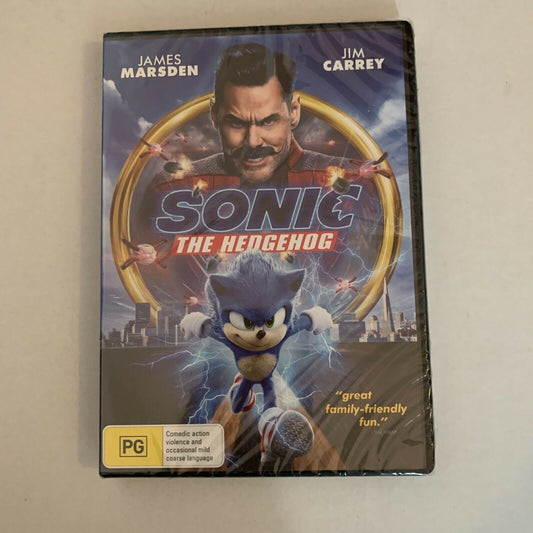 *New Sealed* Sonic the Hedgehog (DVD, 2020) Jim Carrey Region 4