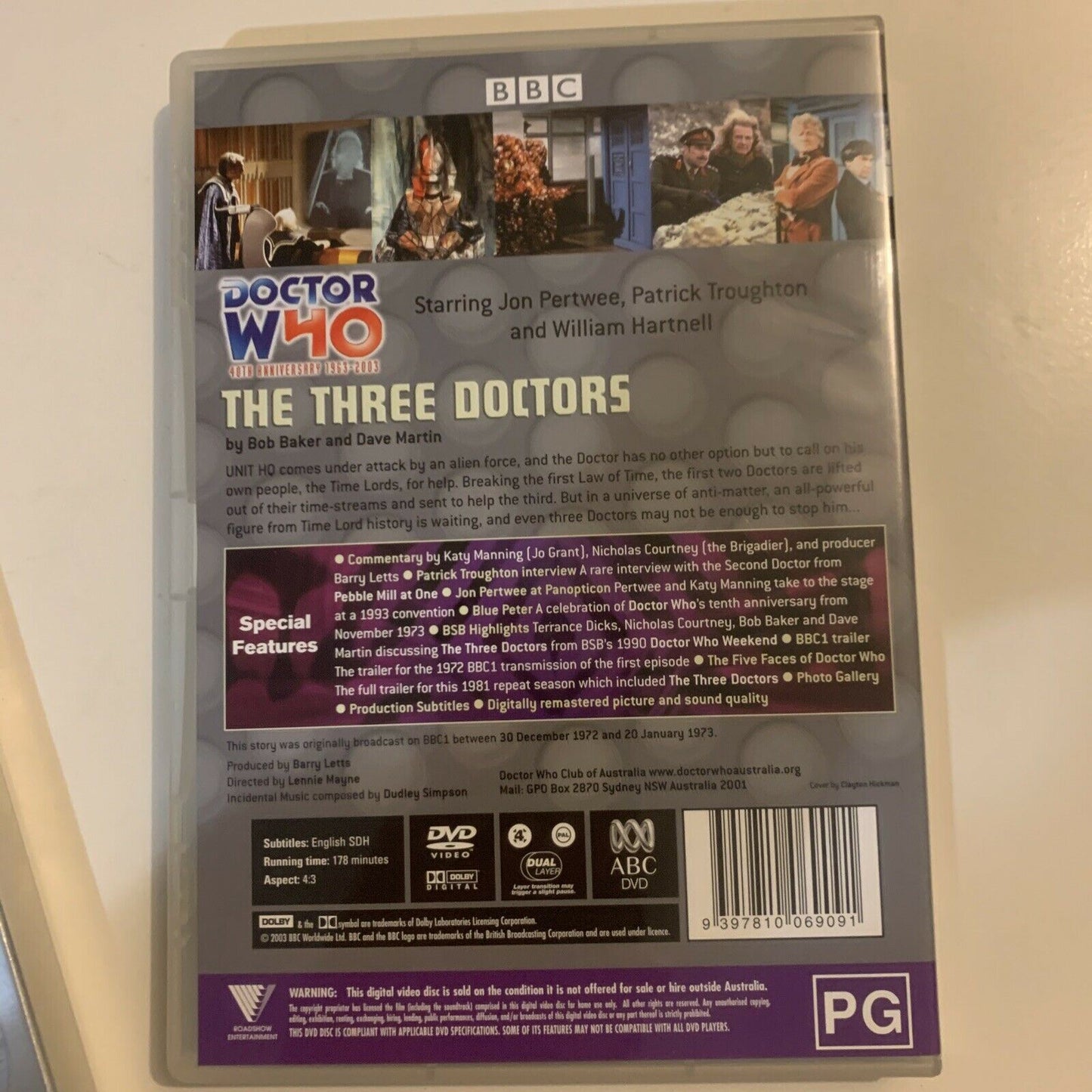 The Doctor Who - Three Doctors (DVD, 1973) Jon Pertwee, Katy Manning Region 4&2