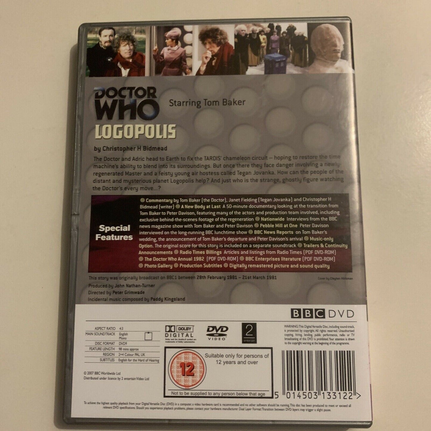 Doctor Who - Logopolis (DVD, 1981) Tom Baker. Region 4&2