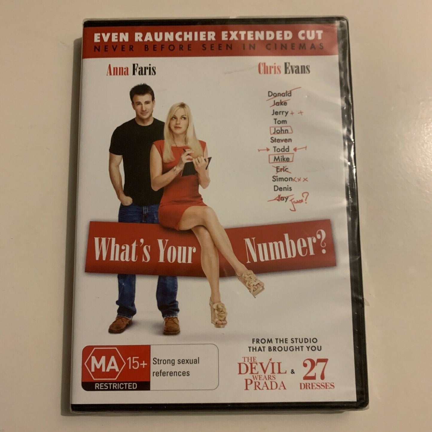 *New Sealed* What's Your Number? (DVD, 2012) Anna Faris, Chris Evans Region 4