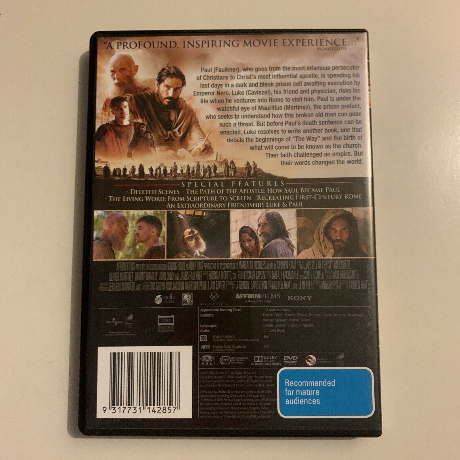 Paul - Apostle Of Christ (DVD, 2018) Jim Caviezel, Olivier Martinez Re ...