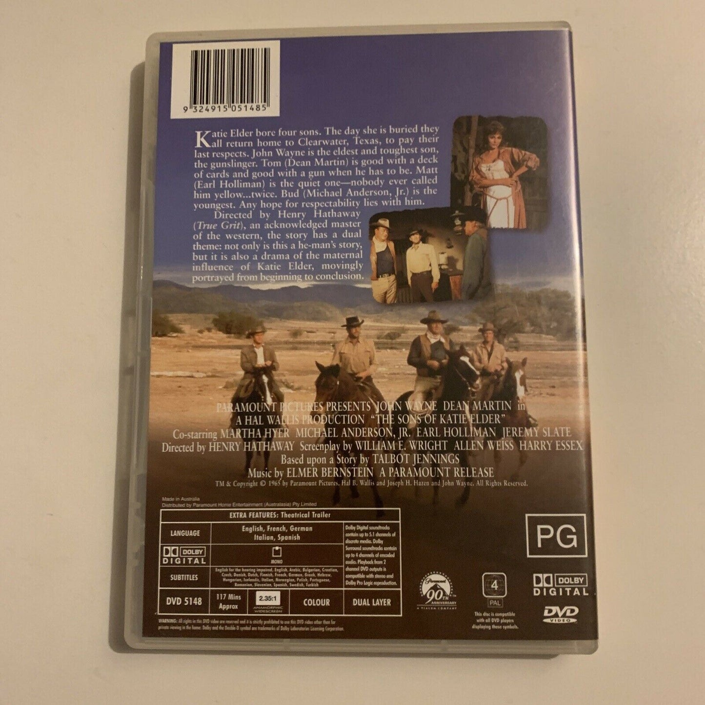 The Sons Of Katie Elder (DVD, 1965) John Wayne Western Region 4