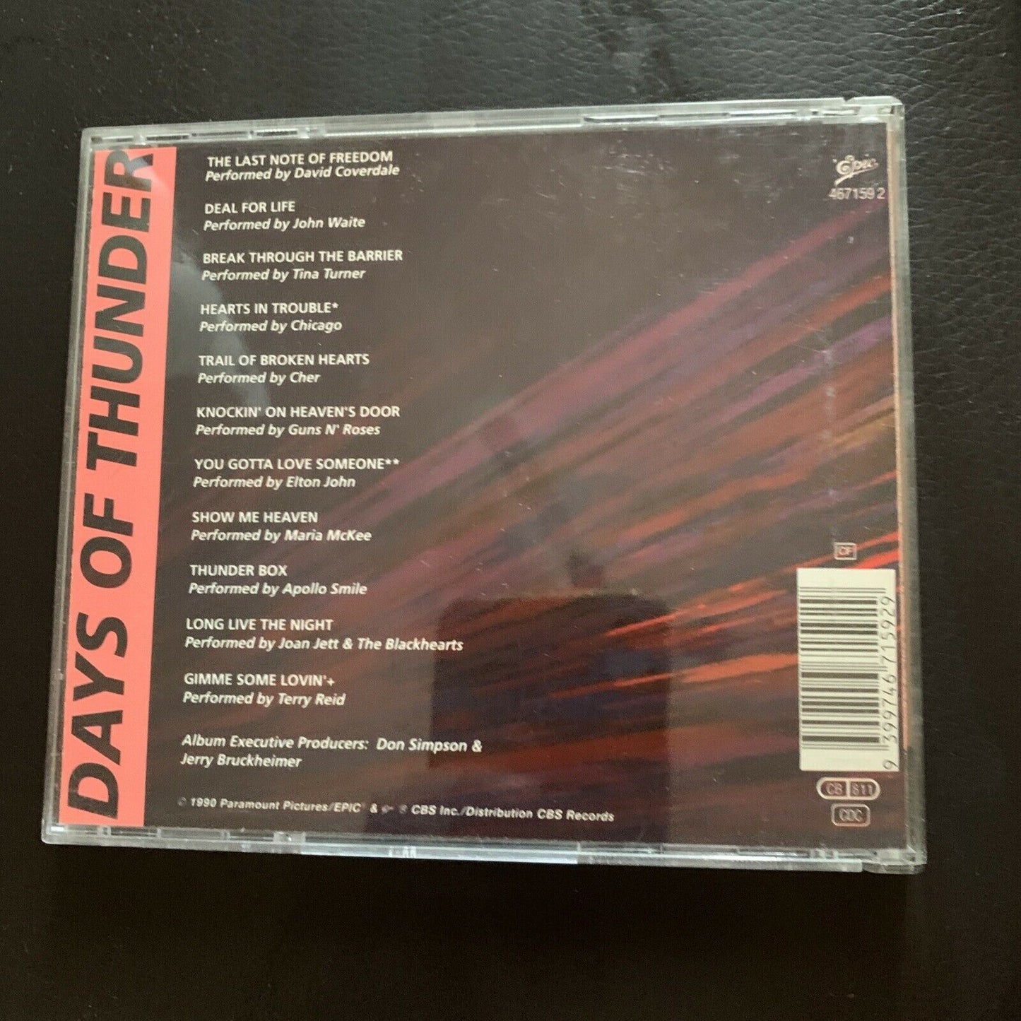 Days Of Thunder - Original Movie Soundtrack (CD, 1990)