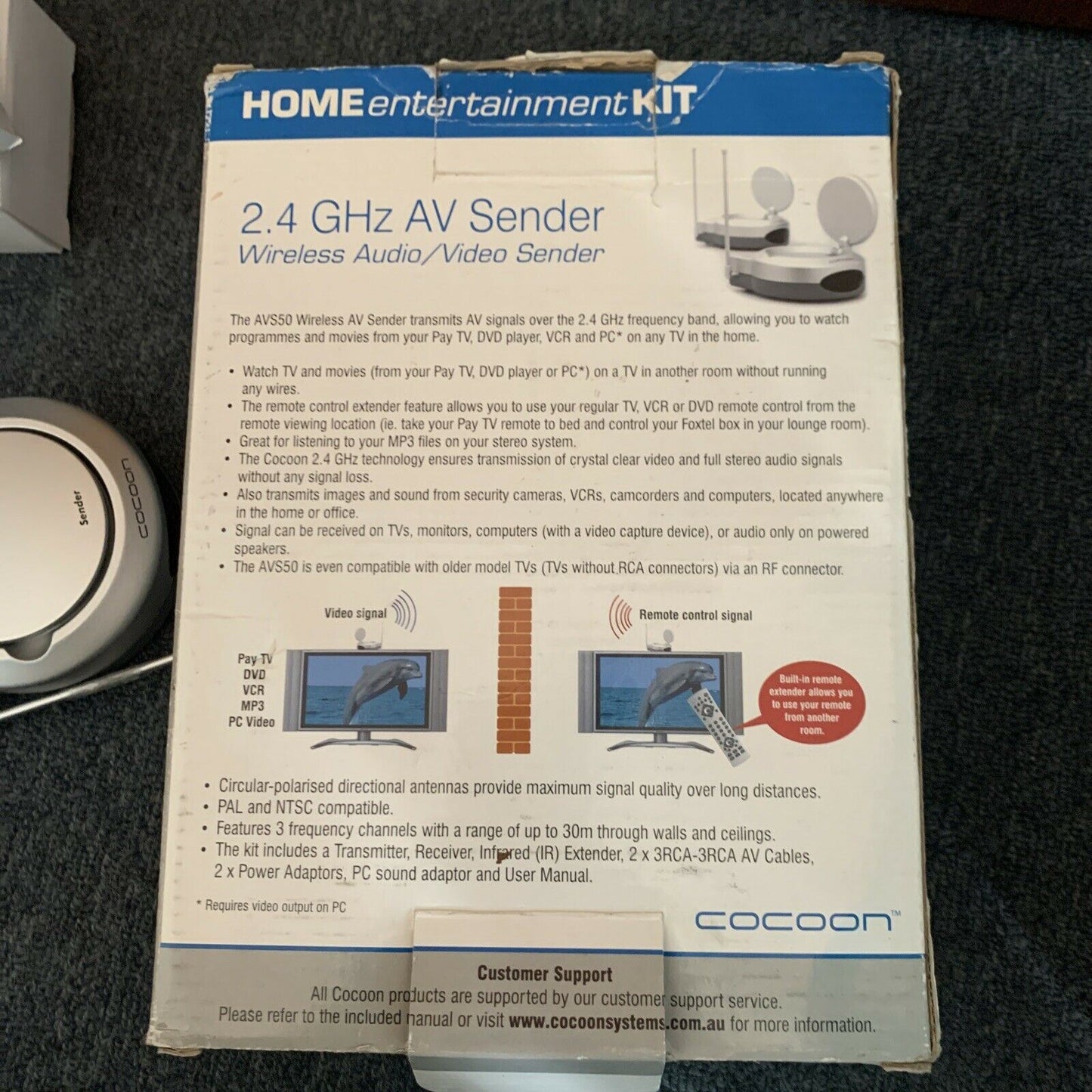 Cocoon 2.4Ghz AV Sender - Wireless Audio And Video Throughout Your Home