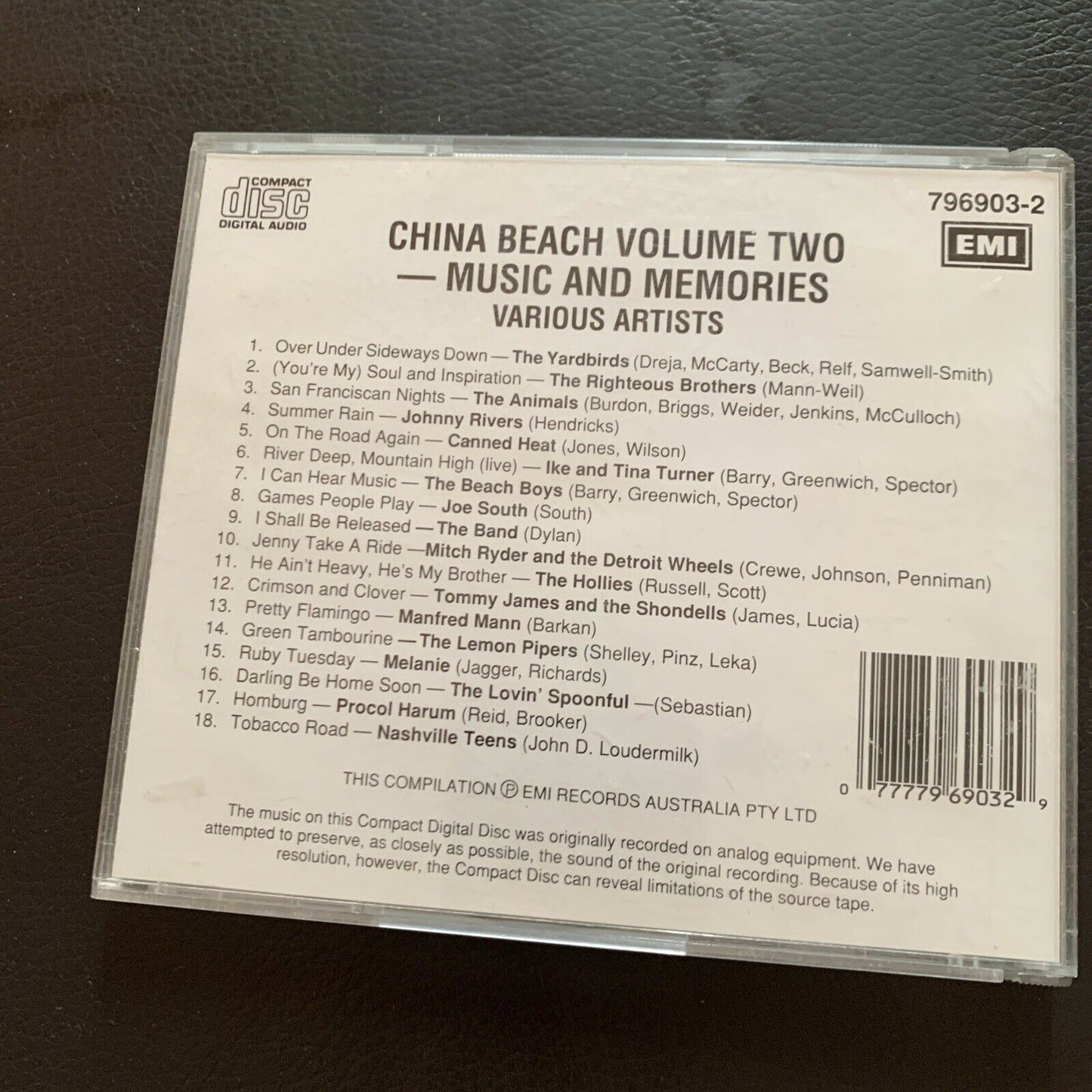 China Beach: MUSIC & MEMORIES - Volume Two - TV Soundtrack CD 1991 EMI