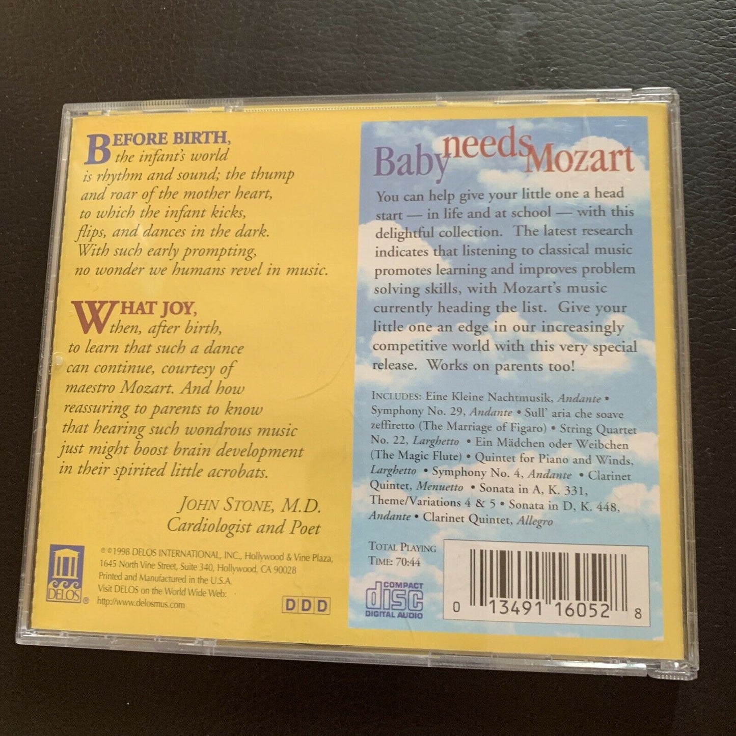 Baby Needs Mozart (CD, Jul-1998, Delos)