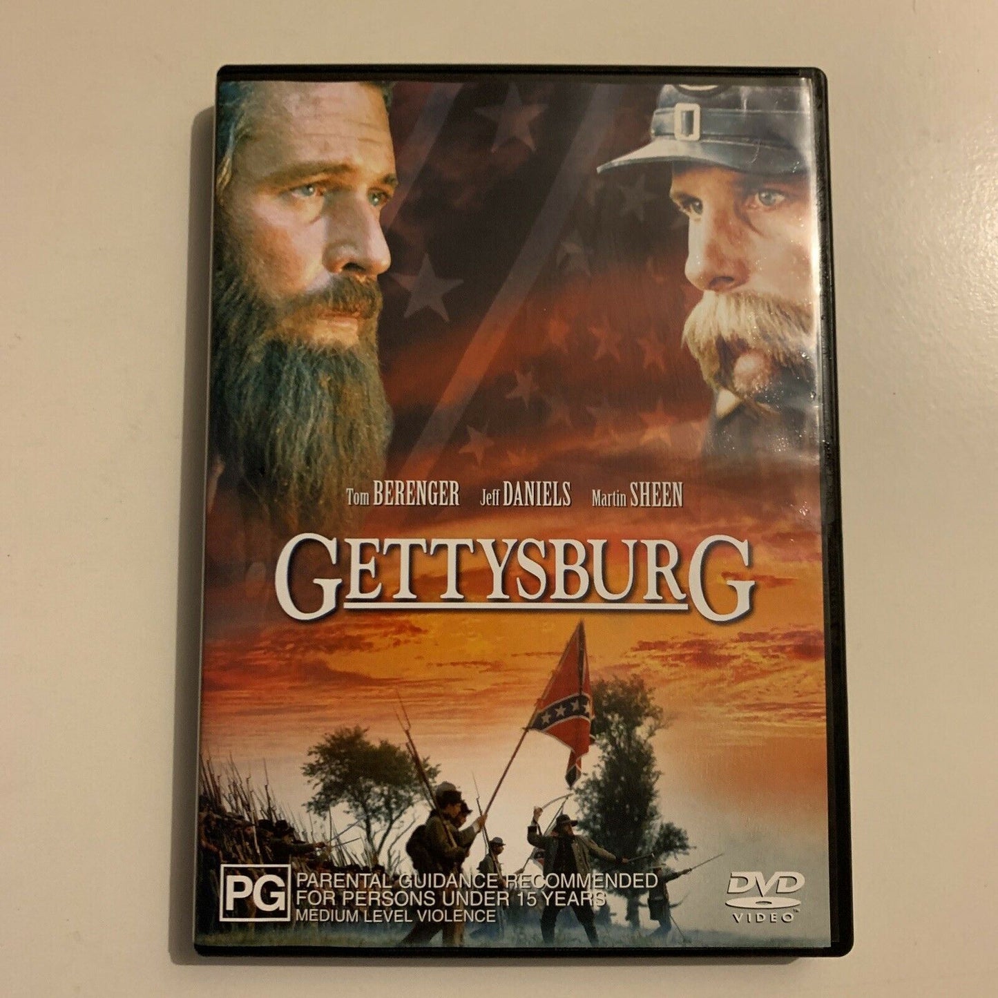 Gettysburg (DVD, 1993) Tom Berenger, Jeff Daniels, Martin Sheen. Region 4&2