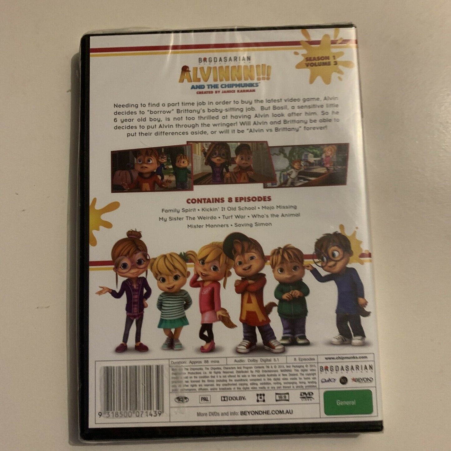 *New Sealed* Alvinnn!!! And The Chipmunks: Alvin Vs Brittany (DVD, 2015) Region4