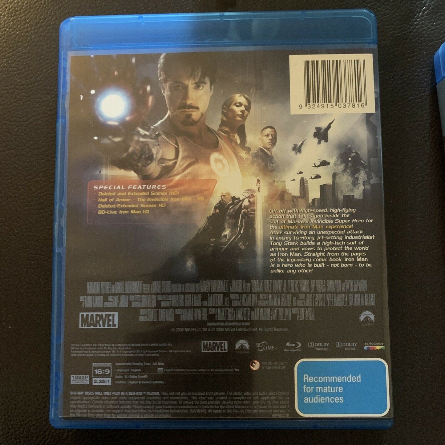 Iron Man / Iron Man 2 (Bluray, 2010, 2-Disc)