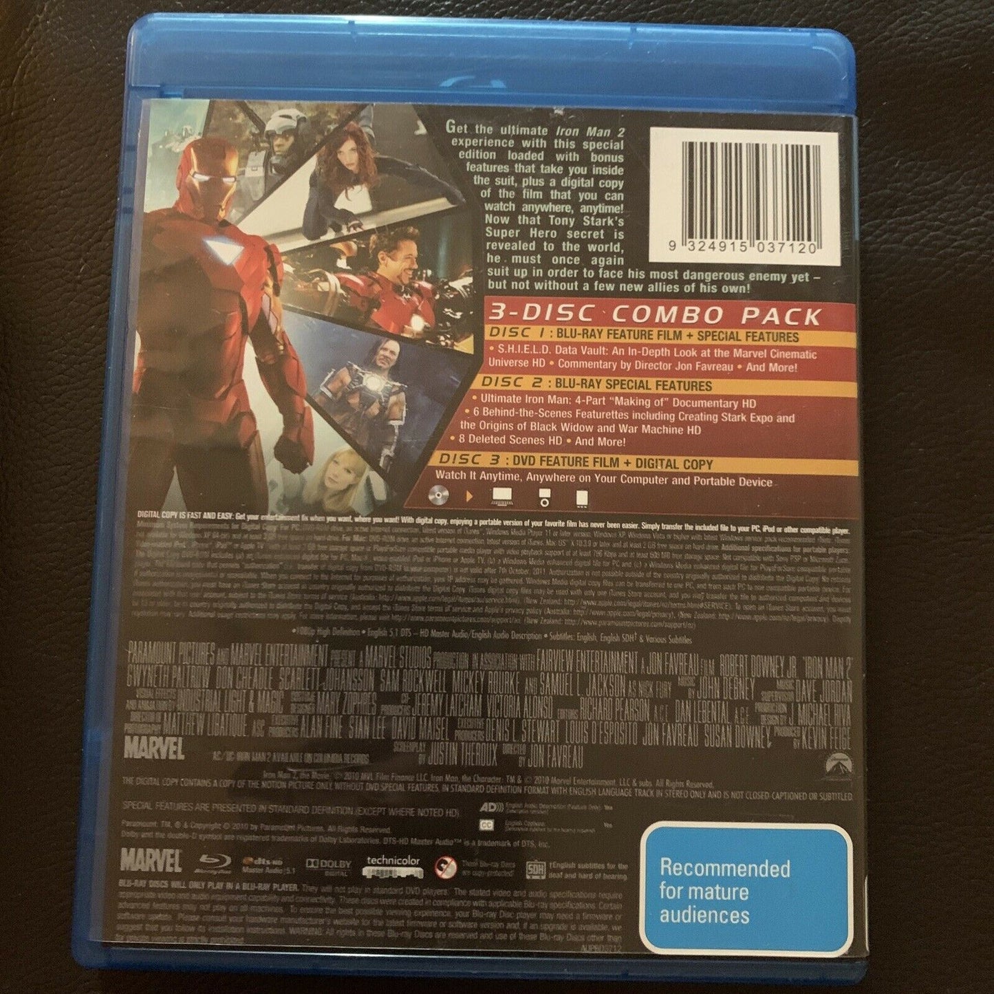 Iron Man / Iron Man 2 (Bluray, 2010, 2-Disc)