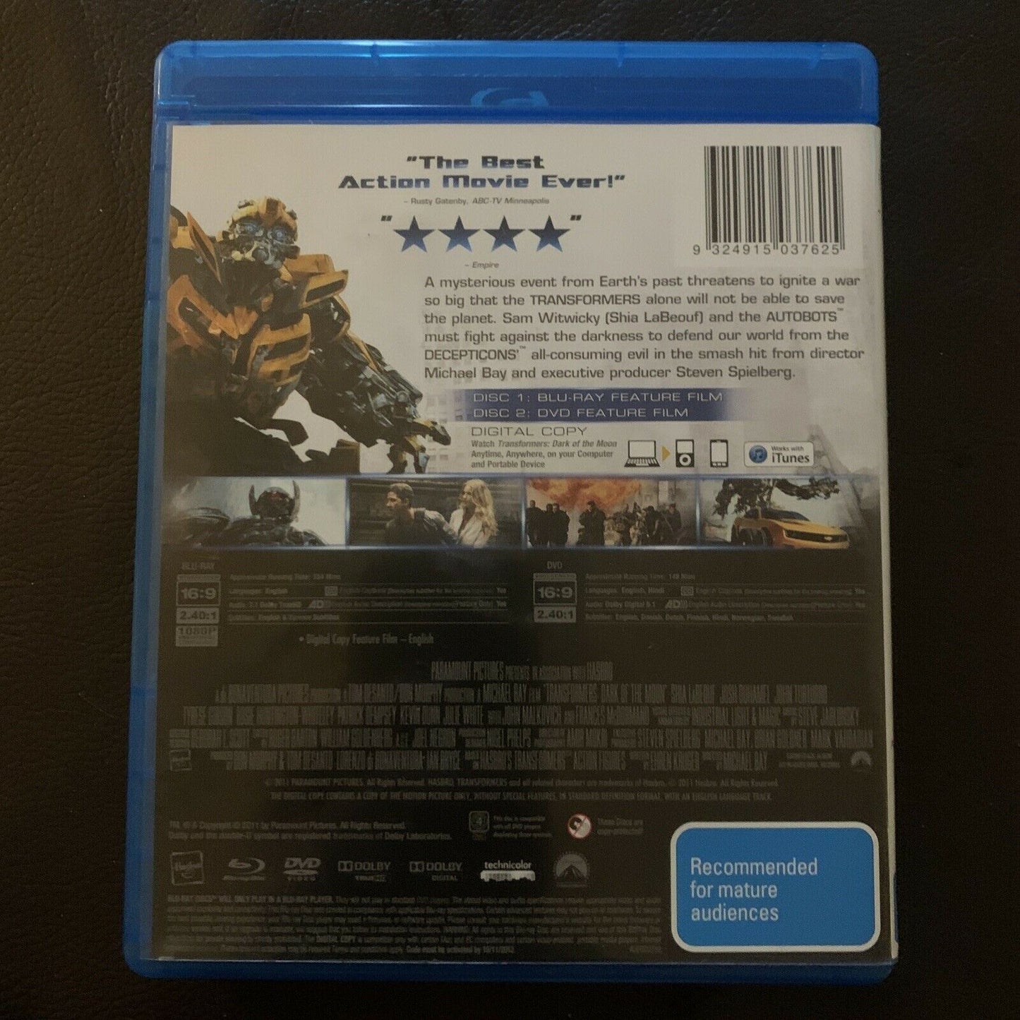 Transformers - Dark Of The Moon (Bluray + DVD, 2011, 3-Disc) Region B