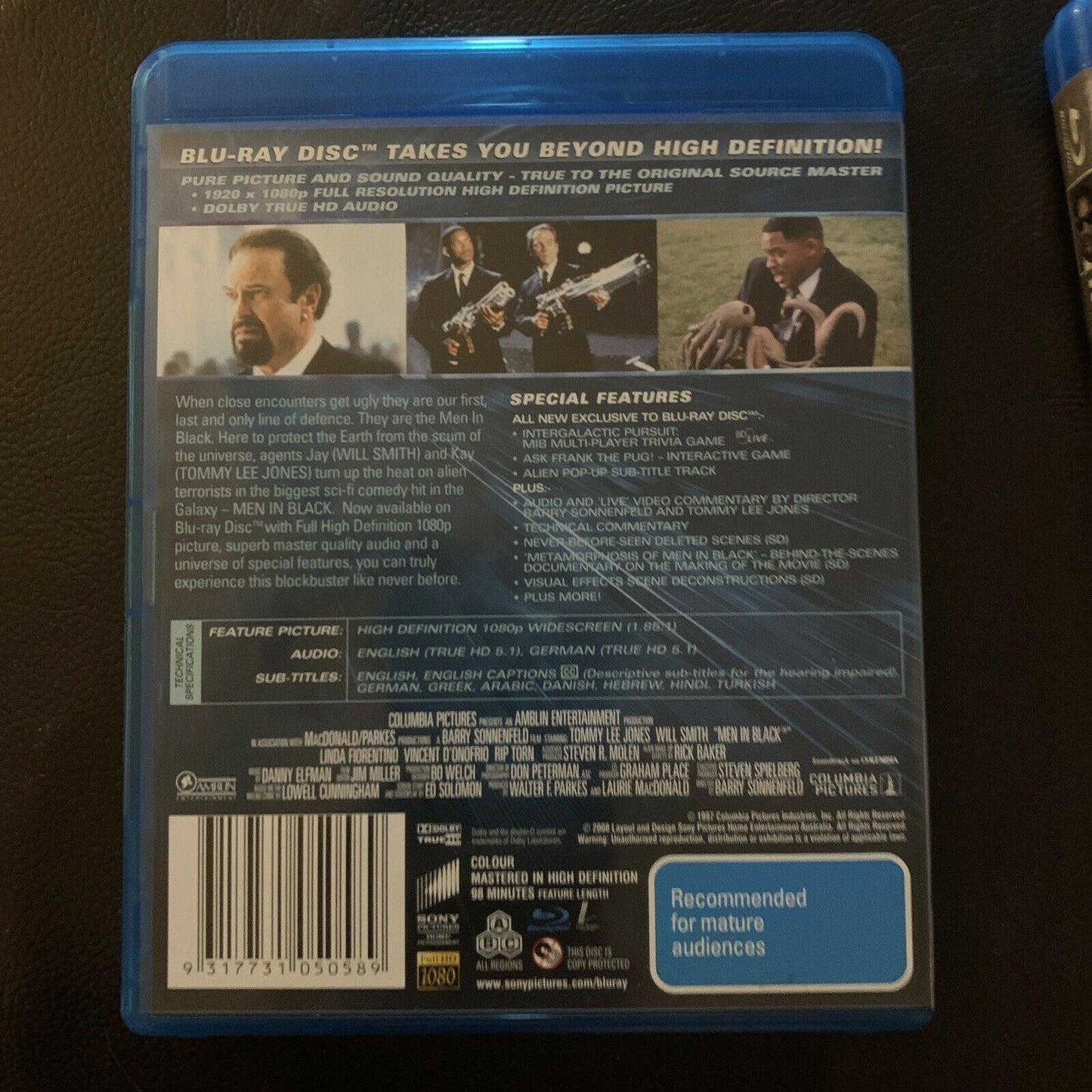 Men In Black / Men In Black 3 (Blu-ray, 2012, 2-Disc) Will Smith Region B&C