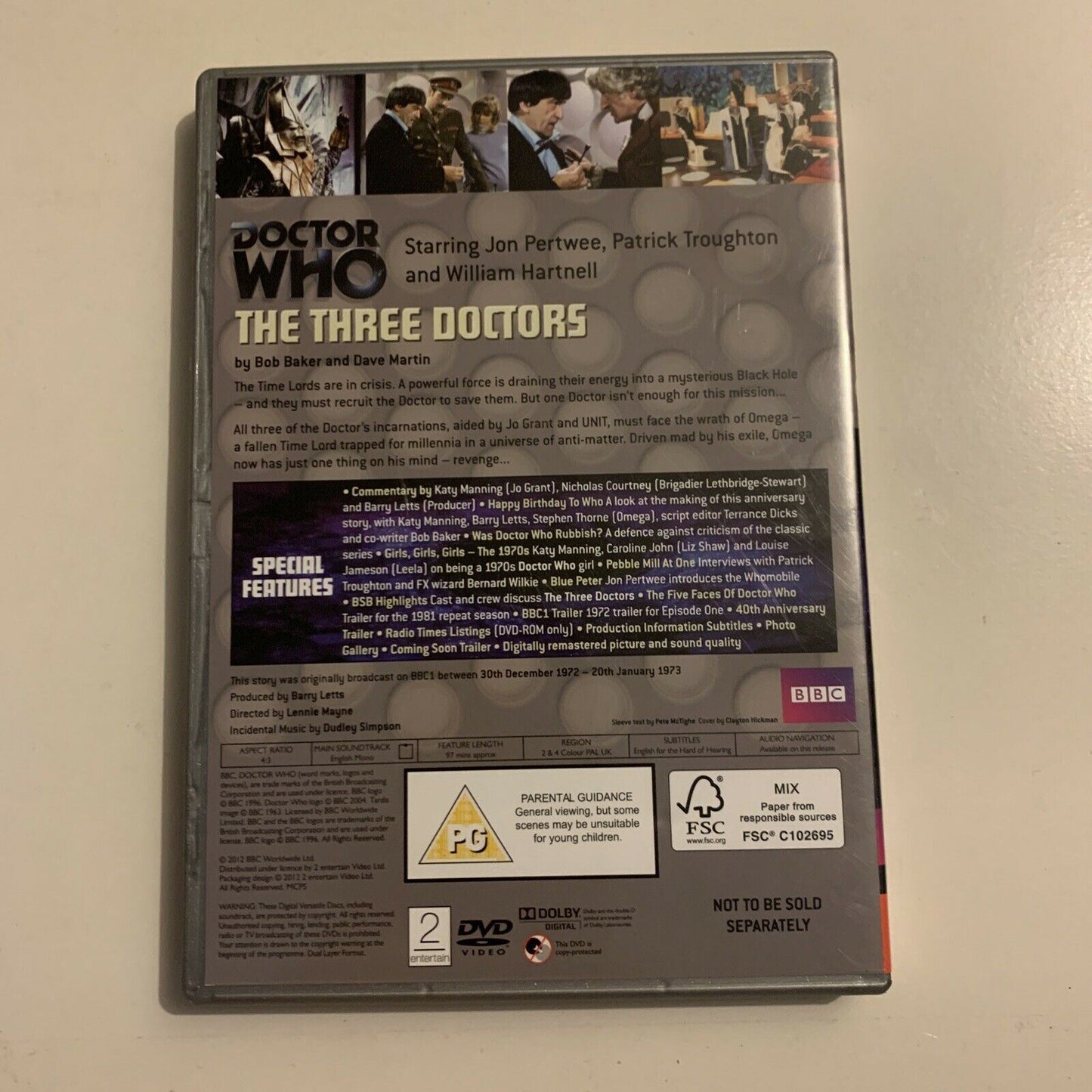 Doctor Who - The Three Doctors - Special Edition (DVD, 1973, 2-Disc) Jon Pertwee