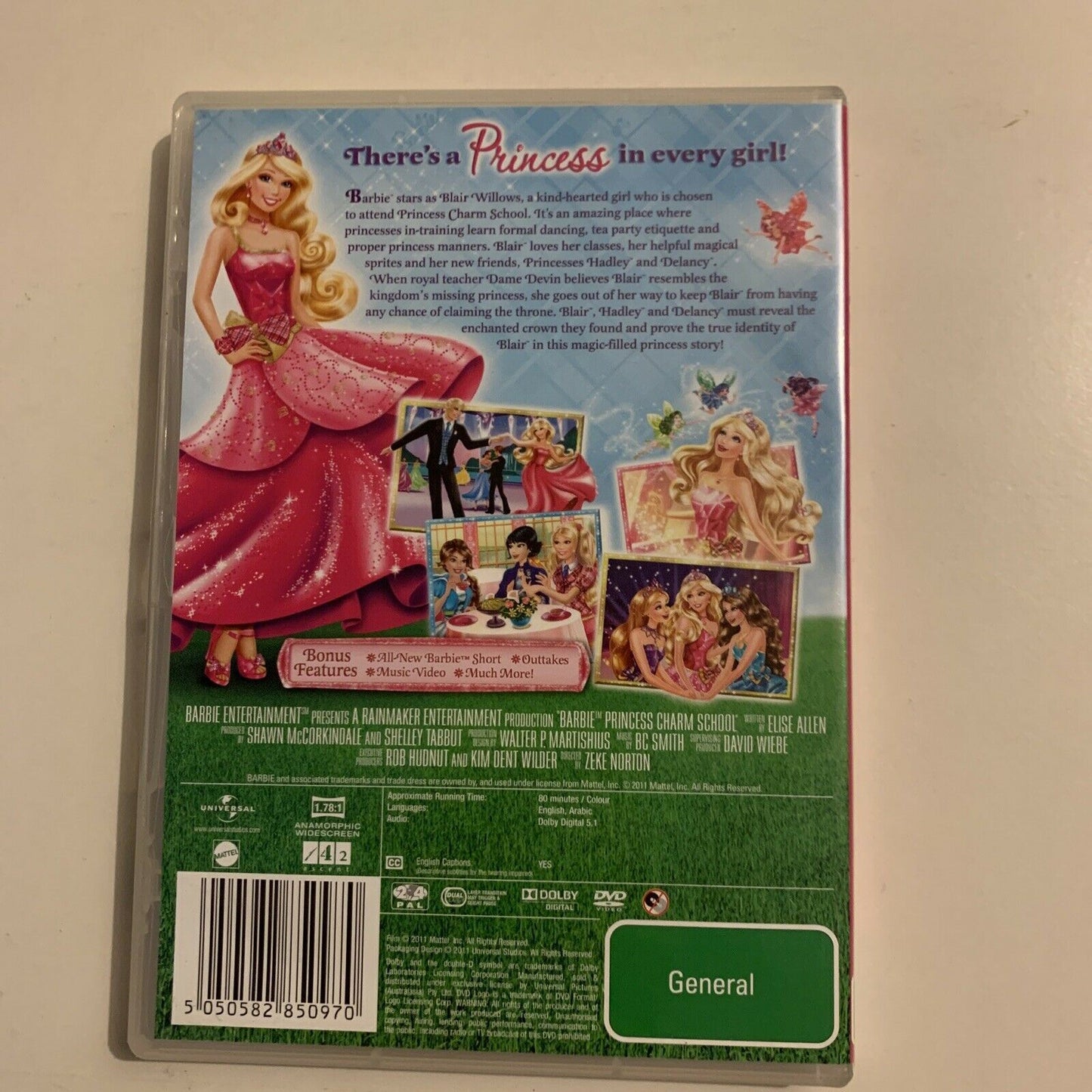 Barbie - Princess Charm School (DVD, 2011)