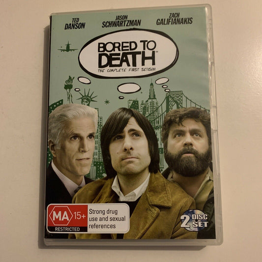 Bored To Death : Season 1 (DVD, 2010, 2-Disc) Jason Schwartzman Region 4&2