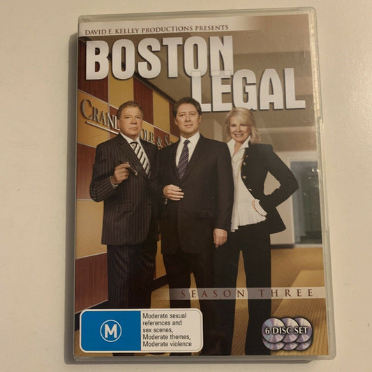 Boston Legal : Season 3 (DVD, 2007, 6-Disc) James Spader Region 4&2