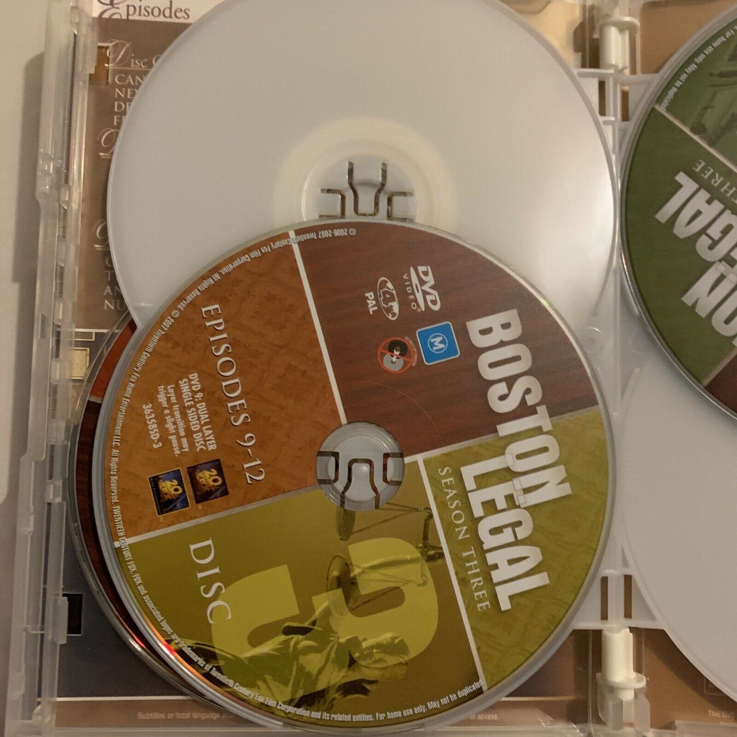 Boston Legal : Season 3 (DVD, 2007, 6-Disc) James Spader Region 4&2