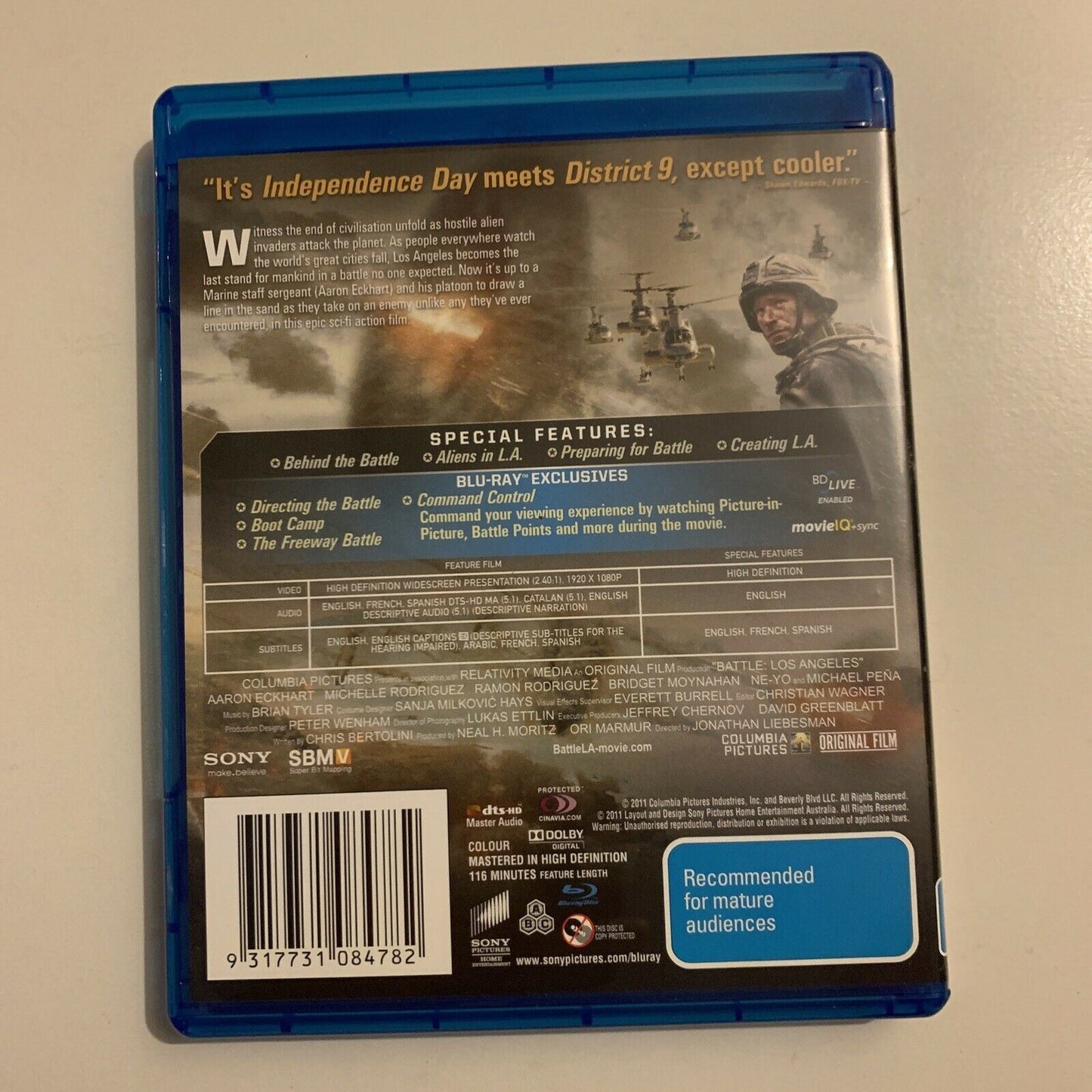 Battle: Los Angeles (Blu-ray, 2011) All Regions