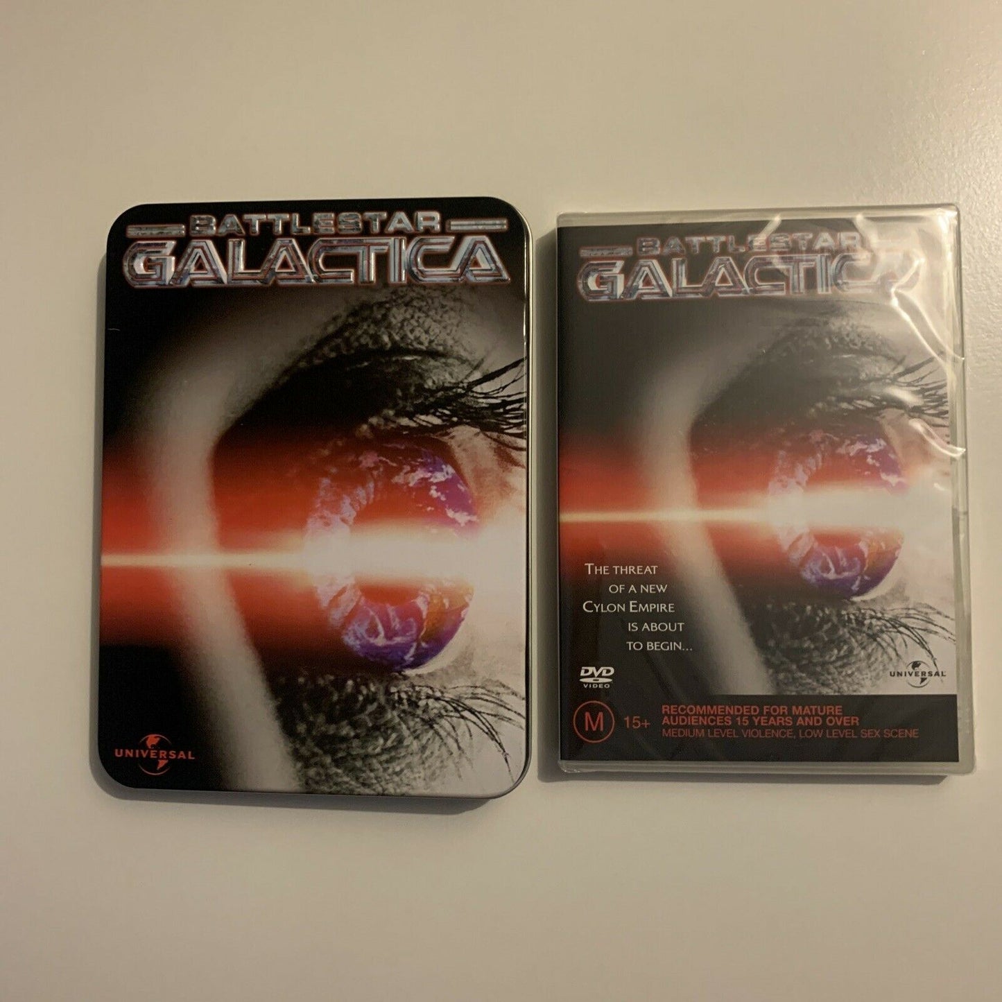 *New Sealed* Battlestar Galactica  - The Mini Series Steelbook Case (DVD, 2004)