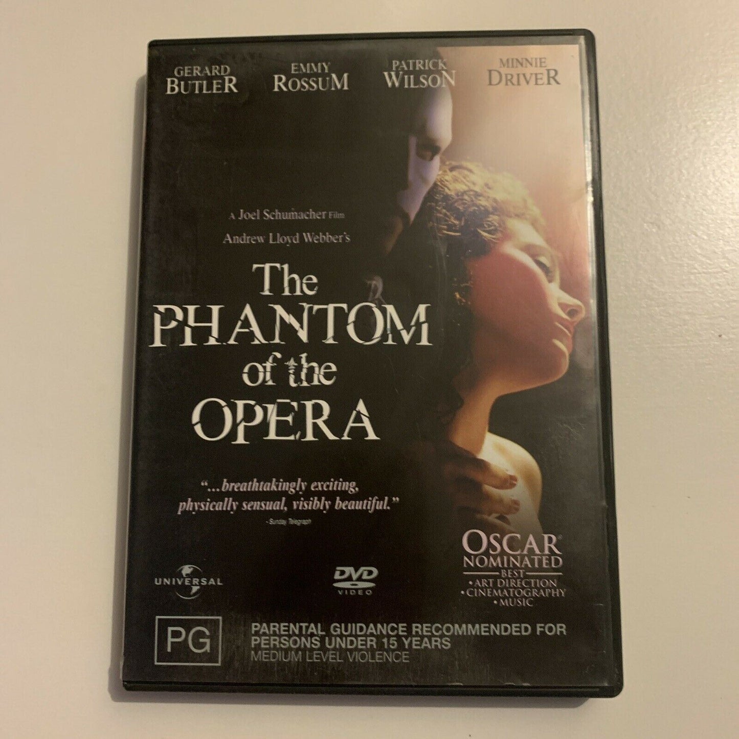 The Phantom Of The Opera (DVD, 2004) Gerard Butler, Emily Rossum. Region 4