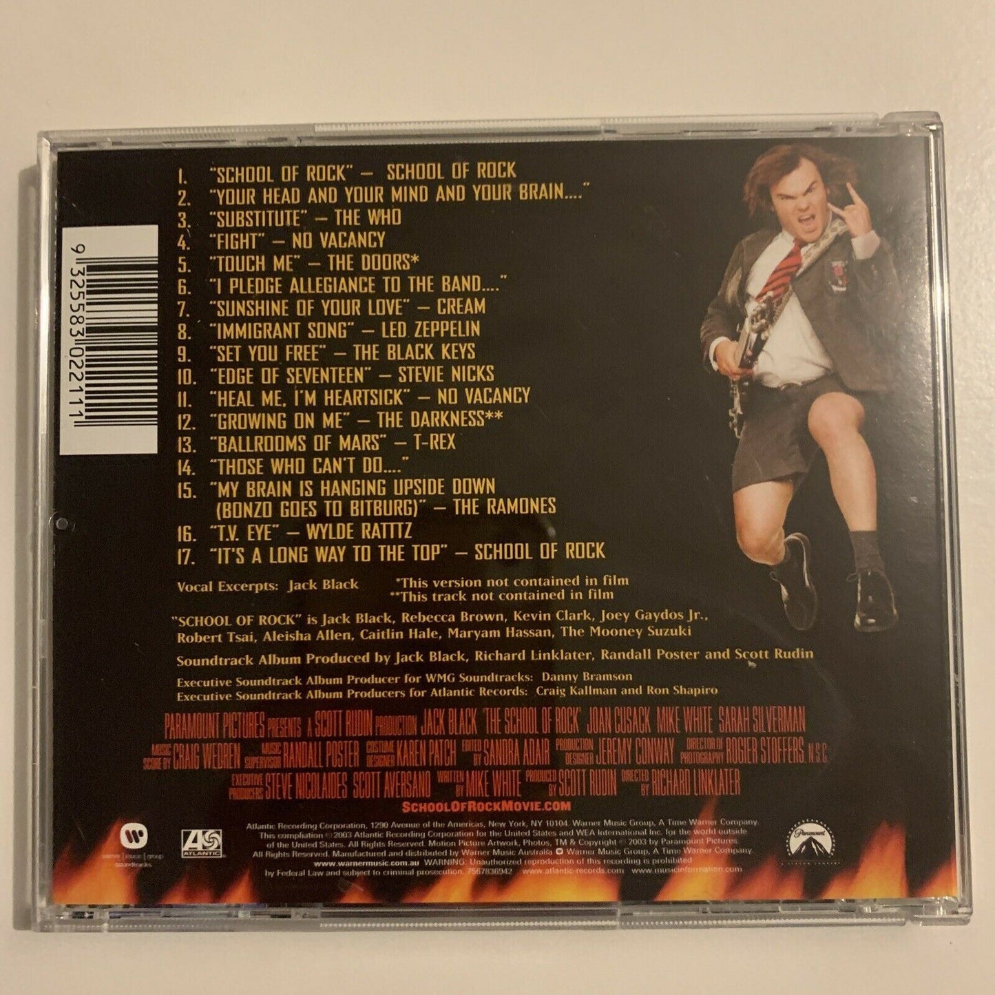 SCHOOL OF ROCK - Original Soundtrack CD 2003 Atlantic OST