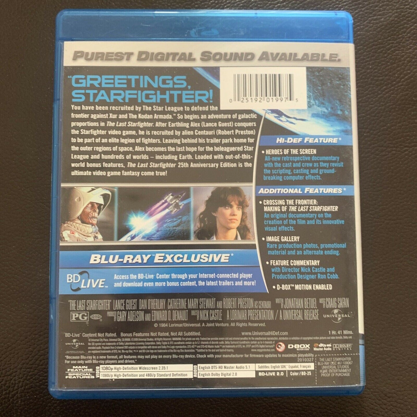 The Last Starfighter - 25th Anniversary Edition (Bluray, 1984) Lance Guest