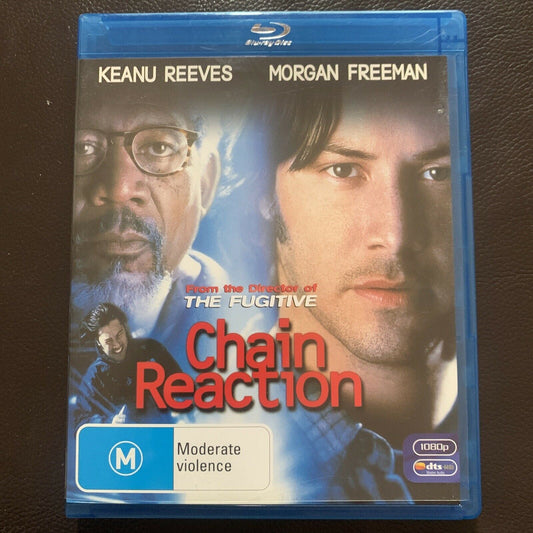 Chain Reaction (Bluray, 1996) Keanu Reeves, Morgan Freeman Region B